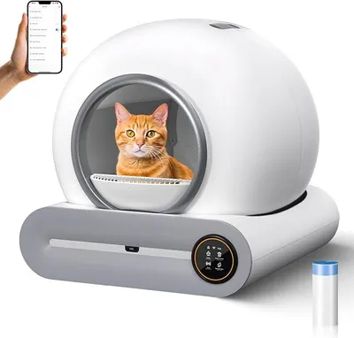 Produktbild von Intelligente selbstreinigende Katzentoilette – geräuscharm, geruchshemmend & appgesteuert, für Katzen 1–8 kg