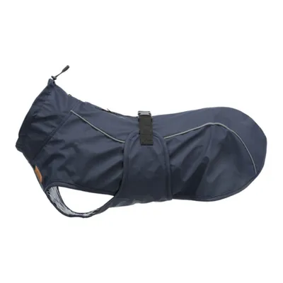 Produktbild von Hunderegenmantel Wasserdicht Reflektierend – Regenjacke für Hunde mit Geschirröffnung, Verstellbar Blau Größe S