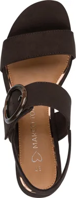 Produktbild von MARCO TOZZI Damen Sandale Knöchelriemen Karree Blockabsatz Vegan 2-28202-44, Größe:38 EU, Farbe:Braun