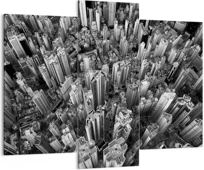 Produktbild von Bild auf Leinwand - Leinwandbild - 3 Teile - Wolkenkratzer mit Berge - 130x100cm - Wand Bild - Wanddeko - Wandbilder - Leinwanddruck - Bilder - Wanddekoration - Leinwand bilder - CB130x100-4453
