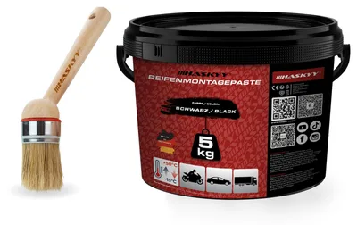 Produktbild von HASKYY 5kg Montagepaste Schwarz mit Pinsel für Reifenmontagepaste Kurz