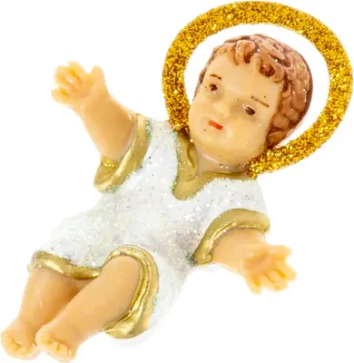 Image de Enfant Jésus 6 cm - Figurine de crèche en plastique