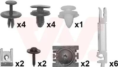 Produktbild von VAN WEZEL Montagesatz Kotflügel 4042796 Vorne Links Vorne Rechts passend für PEUGEOT 308 SW I (4E, 4H)