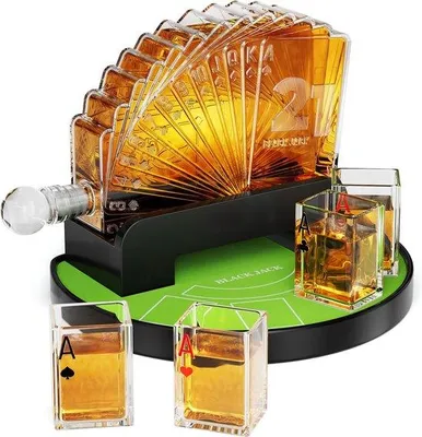 Produktbild von Famanu Dekanterset für Männer - Elegantes Design mit Whiskygläsern