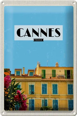 Produktbild von Blechschild Reise 20x30cm Cannes France Frankreich Tourismus