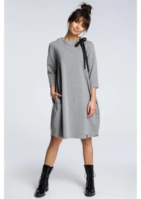 Productafbeelding van BeWear dames mini-jurk Willibrord, grijs, maat M