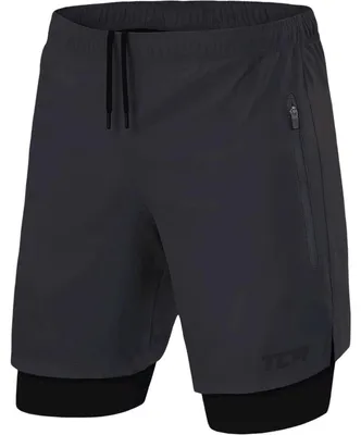 Produktbild von Herren-Sport-Shorts Trainings-Kompressions Fahrradhose Grau S