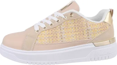 Produktbild von Ital-Design Damen Freizeitschuhe  Lederoptik Sneakers Low 85744487 Beige Gr.  38