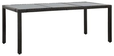 Produktbild von vidaXL 9-tlg. Garten-Essgruppe Poly Rattan Schwarz