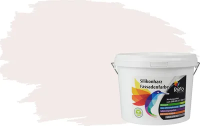 Produktbild von RyFo Colors Silikonharz Fassadenfarbe Lotuseffekt Trend Weißtöne Scheinweiß 3l - bunte Fassadenfarbe, weitere Weiß Farbtöne und Größen erhältlich, Deckkraft Klasse 1