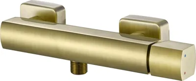 Produktbild von sanicomfort Duscharmatur BAROS – Einhebelmischer für Dusche, Aufputzmontage, brush golden, Brausearmatur mit 1/2 Zoll Anschluss, Messing