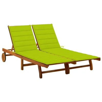 Produktbild von Maison Exclusive - 2-Personen-Sonnenliege mit Auflagen Akazie Massivholz
