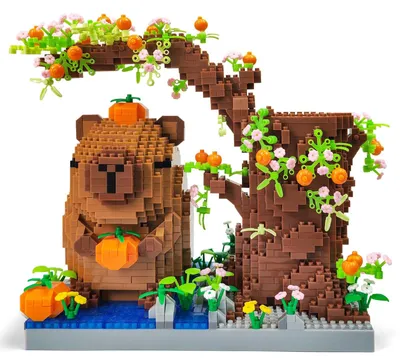 Produktbild von Capybara-Bastelset, Stiftehalter, Schreibtisch-Organizer, Dekoration, Figur, Geschenkidee für Capybara-Liebhaber