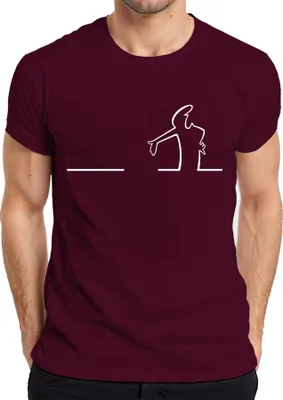 Immagine prodotto di Balum La Linea Lui Osvaldo Cavandoli Cartoon Balum Balum T-shirt da uomo, Borgogna, L