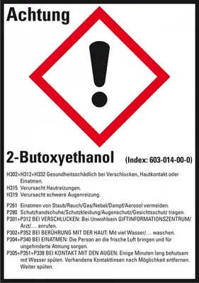 Produktbild von Dreifke® Aufkleber I GHS-Etikett 2-Butoxyethanol, GefStoffV/GHS/CLP, Polyeste...