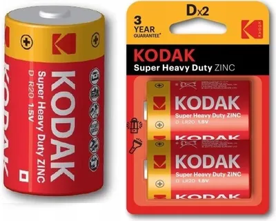 Produktbild von Kodak CTA30946385, Einwegbatterie, D, Zinkchlorid, 1,5 V, 6000 mAh, 0 - 45 °C