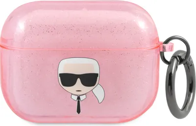 Obrázek produktu pro Karl Lagerfeld Karl Head Glitter - pouzdro na Airpods Pro (růžové)
