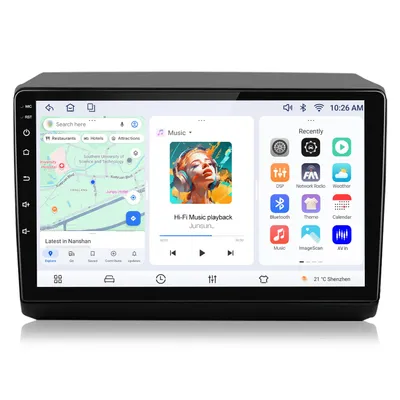 Image de Autoradio GPS 9 pouces compatible Carplay pour Fiat Ducato, Peugeot Boxer (2011-2022), avec Android 15, Wi-Fi, Bluetooth, FM, 4G, DAB+, volant multifonction (SWC), RDS et processeur Octa-core, 8 Go de RAM et 256 Go de stockage