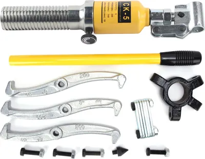 Produktbild von 5-Tonnen-Hydraulik-Zahnradabzieher-Trennwerkzeugsatz mit 3-Backen-Lagernabenausbau
