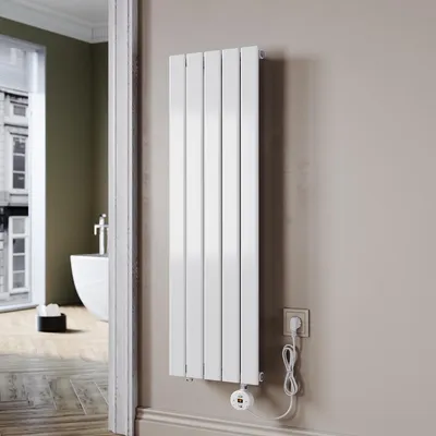 Imagen del producto de SONNI, radiador eléctrico de pie, de una sola pared, blanco, 376 x 1200 mm