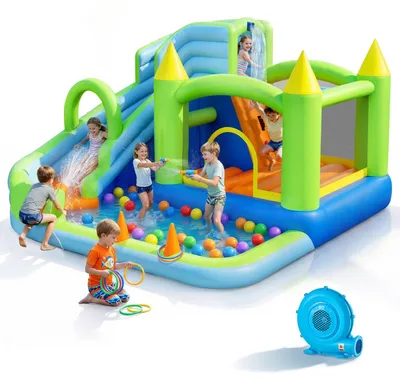 Aufblasbares Wasserspringschloss, 344x374x213 cm, für 3-4 Kinder