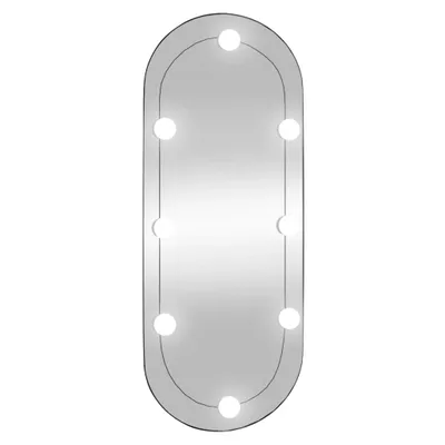 Immagine prodotto di Specchio da parete con luci LED 30x70 cm in vetro ovale