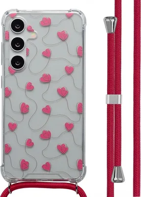 Produktbild von imoshion Design Hülle mit Band Samsung Galaxy S24 - Dusty Rose Connected Hearts