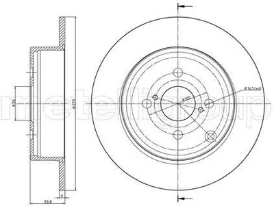 Produktbild von 2x METELLI Bremsscheibe 23-0635C für TOYOTA COROLLA (ZZE12_ NDE12_ ZDE12_)