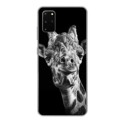 Produktbild von MuchoWow® Handyhülle Schutzhülle Hülle für Samsung Galaxy S20 Plus Giraffe - Tier - Schwarz - Weiß Silikon Softcase Handy Hülle - Hartschale