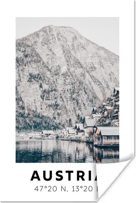 Produktbild von MuchoWow® Poster Österreich - Wasser - Berge - Alpen 20x30 cm - Papierdruck