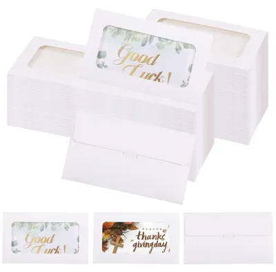 Image de 150 supports pour cartes-cadeaux blanches - 10 x 6 cm