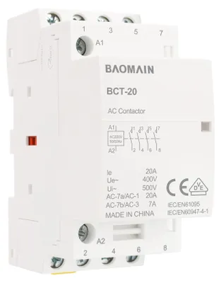 Wechselstromschütz 4NO 20A AC 220V DIN-Schiene