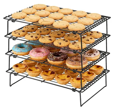 Image de Étagère de refroidissement à 4 niveaux pour pâtisserie et cuisine