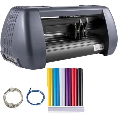 Image de Machine de découpe pour vinyle, largeur de coupe maximale : 285 mm, alimentation maximale du papier : 375 mm, pression de coupe réglable : 10-500 g, vitesse de coupe : 10-800 mm/s, mémoire : 16 Mo