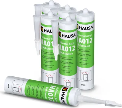 Produktbild von HAUSA Maleracryl HA012 elastische Acryl-Dichtmasse Innen & Außen weiß 6 x 310ml