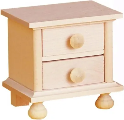Produktbild von Puppenhausmöbel Schlafzimmer Rustikal, Nachttisch