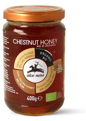 MIÓD KASZTANOWY BIO 400 g - ALCE NERO