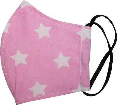 Produktbild von Kinder 2-lagige Mund- und Nasenmaske Mundschutz aus Baumwolle, Farbe:Rosa