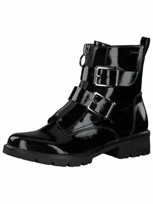 Produktbild von Tamaris Damen Stiefeletten Combat Boots  1-25414-25, Größe:39 EU, Farbe:Schwarz