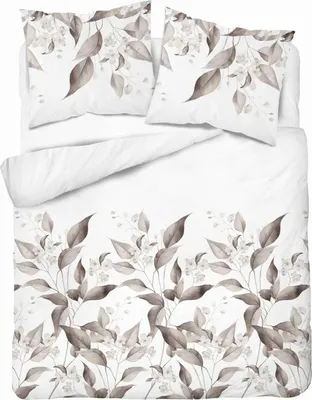 Produktbild von Bettwäsche, Satinbettwäsche, hohe Qualität 200x220 5326b Beige Blätter