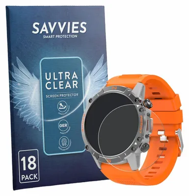 Produktbild von 18x Für WalkerFit M6 Ultra 1.43" Schutzfolie Savvies Displayschutz Display Schutz Folie Klar Transparent