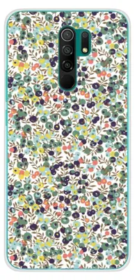 Image de 1001Coques - Coque silicone compatible avec Xiaomi Redmi 9 - Motif liberty wiltshire vert - Design original imprimé en France