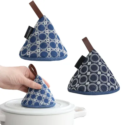 Productafbeelding van Set van 2 Katoenen Ovenwanten met Borduursel