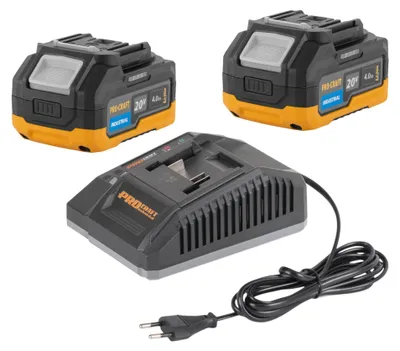 Obrázek produktu pro Startovací sada Procraft C20/6,5 rychlonabíječka 20 V 6,5 A + 1x 20/4 akumulátor 4,0 Ah.
