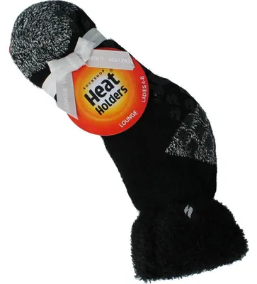 Produktbild von Heat Holders Damen-Loungesocken, Größe 4-8 (37-42), Schwarz (1 Paar)
