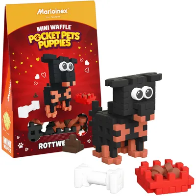 Produktbild von Mini Waffeltasche Haustiere Welpen Rottweiler Bauklötze