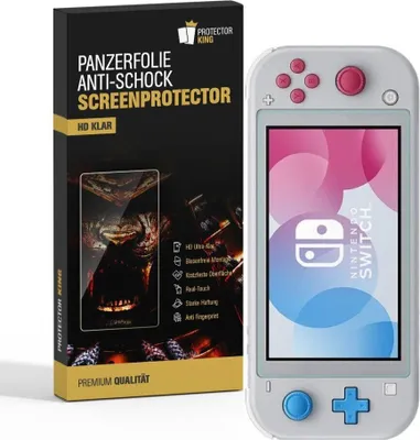 Produktbild von 2x Panzerfolie für Nintendo Switch Lite Displayschutz Schutzfolie KLAR ANTI-SHOCK/ ANTI-KRATZ/ ANTI-STOSß/ ANTI-BRUCH/ ANTI-SPLITTER