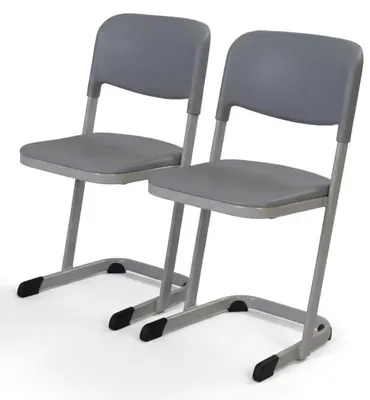 Produktbild von Schulset Modern Ergonomisch Grau Schultisch Grau Stuhl Doppelsitzige
