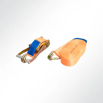 Produktbild von Ratschen Zurrgurt Spanngurt mit Doppelhaken 8,85m 50mm orange 5000kg EN12195-2
