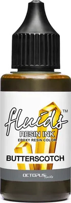 Obrázok produktu pre Octopus Fluids Resin Ink BUTTERSCOTCH, alkoholový atrament pre epoxidovú živicu a UV živicu, žltý